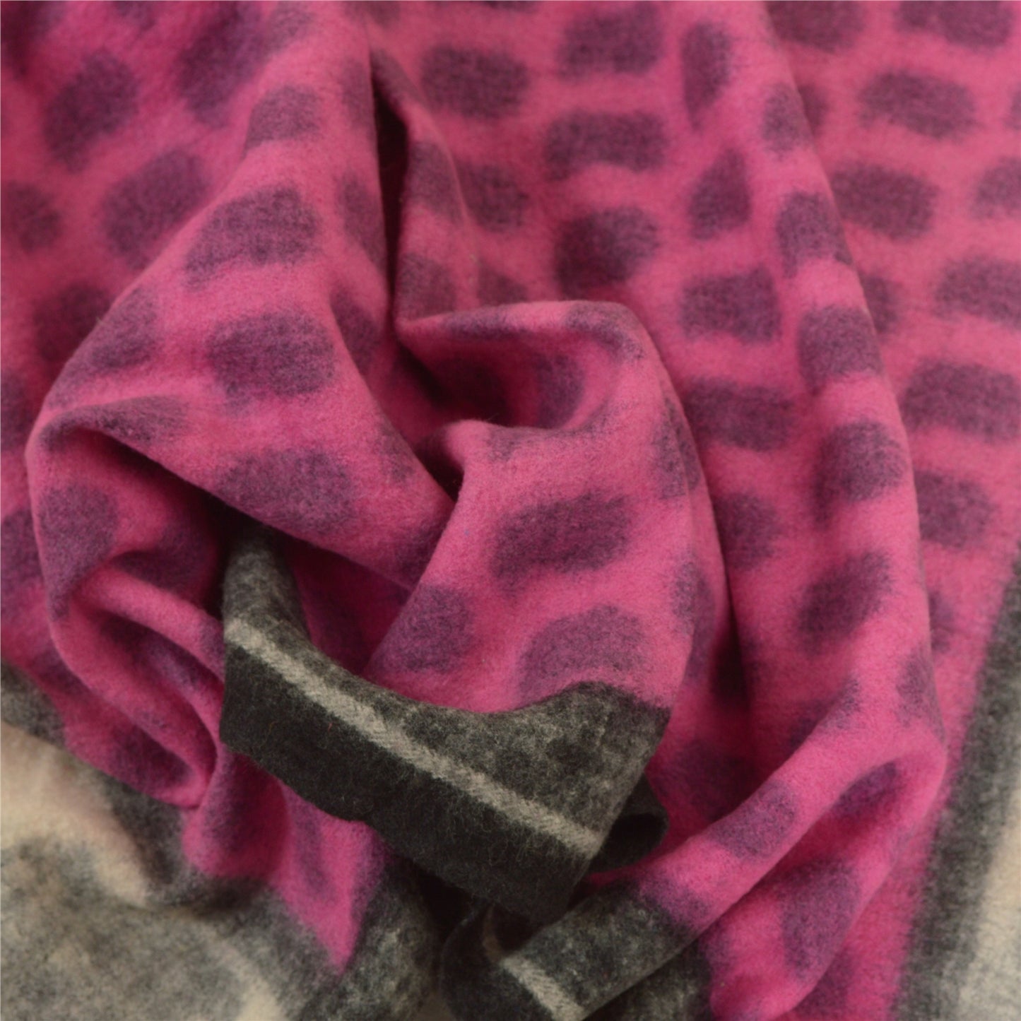 Sanskriti Vintage Long Ivory/Pink Shawl Pure Woven Scarf Throw Floral Stole