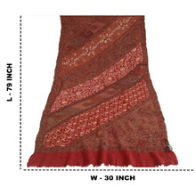 Load image into Gallery viewer, Sanskriti Vintage Long Dark Red Pure Woolen Shawl Handmade Ari Work Scarf Stole
