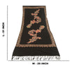 Sanskriti Vintage Long Black Pure Woolen Shawl Handmade Ari Work Scarf Stole
