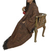 Sanskriti Vintage Long 100% Pure Woolen Brown Shawl Scarf Throw Soft Stole