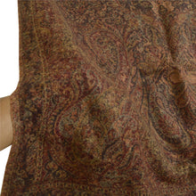 Load image into Gallery viewer, Sanskriti Vintage Long 100% Pure Woolen Brown Shawl Scarf Throw Soft Stole
