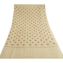 Load image into Gallery viewer, Sanskriti Vintage Long Ivory Pure Woolen Shawl Hand Embroidered Scarf Stole
