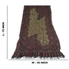 Sanskriti Vintage Long Black Pure Woolen Shawl Handmade Ari Scarf Wrap Stole