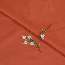 Load image into Gallery viewer, Sanskriti Vintage Long Orange Pure Woolen Shawl Embroidered Scarf Throw Stole
