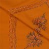 Sanskriti Vintage Long Saffron Pure Woolen Shawl Handmade Suzani Scarf Stole