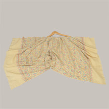 Load image into Gallery viewer, Sanskriti Vintage Long Shawl Pure Woven Ivory Handmade Ari Scarf Throw Stole

