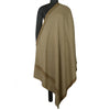 Sanskriti Vintage Long Brown Pure Woolen Shawl Handmade Suzani Soft Scarf Stole