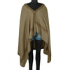 Sanskriti Vintage Long Brown Pure Woolen Shawl Handmade Suzani Soft Scarf Stole