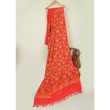 Load image into Gallery viewer, Sanskriti Vintage Long Red Pure Woolen Shawl Handmade Ari Scarf Throw Stole
