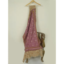 Load image into Gallery viewer, Sanskriti Vintage Long Pink/Brown Pure Woolen Shawl Handmade Ari Scarf Stole
