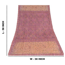 Load image into Gallery viewer, Sanskriti Vintage Purple Pure Silk Shawl Hand Embroidered Kantha Long Stole
