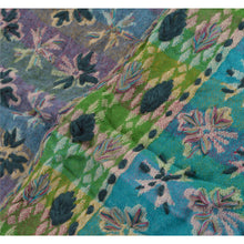 Load image into Gallery viewer, SANSKRITI NEW HAND EMBROIDERED SHAWL SCARF BOIL WOOL STOLE WARM FLORAL
