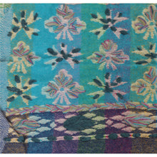 Load image into Gallery viewer, SANSKRITI NEW HAND EMBROIDERED SHAWL SCARF BOIL WOOL STOLE WARM FLORAL
