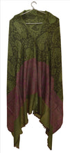 Load image into Gallery viewer, Sanskriti New Indian Woven Viscose Shawl Scarf Stole Warm Green Paisley
