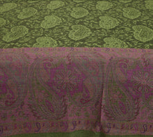 Load image into Gallery viewer, Sanskriti New Indian Woven Viscose Shawl Scarf Stole Warm Green Paisley
