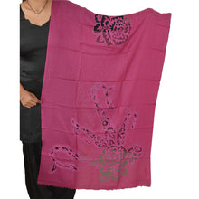 Load image into Gallery viewer, Sanskriti New Indian Shawl Scarf Patch Work Woolen Pink Stole Warm
