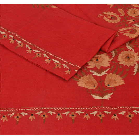 САНСКРИТСКИЙ НОВЫЙ ВЫШИТЫЙ ВРУЧНУЮ РАБОТА ААРИ ШАЛЬ ШАРФ КРАСНЫЙ ШЕРСТЯНОЙ ПАЛАНТИН ТЕПЛЫЙ