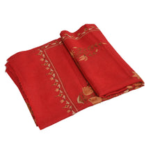 Load image into Gallery viewer, SANSKRITI NEW HAND EMBROIDERED AARI WORK SHAWL SCARF RED WOOLEN STOLE WARM
