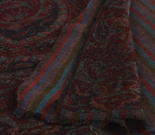 Load image into Gallery viewer, Sanskriti New Indian Woven Pure Pushmina Shawl Scarf Stole Warm Black Paisley
