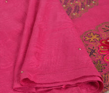 Load image into Gallery viewer, Sanskriti New Indian Woven Viscose Shawl Scarf Stole Warm Pink Peacock

