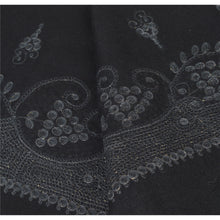 Load image into Gallery viewer, SANSKRITI NEW HAND BEADED WOOLEN SHAWL SCARF BLACK STOLE WARM
