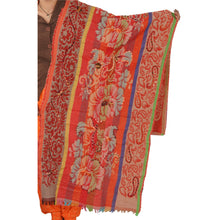 Load image into Gallery viewer, SANSKRITI NEW HAND EMBROIDERED SHAWL SCARF BOIL WOOL RED STOLE WARM
