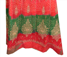 Load image into Gallery viewer, Vintage Indian Bollywood Women Long Skirt Hand Beaded Bandhani L Size Lehenga
