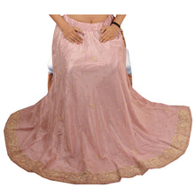 Load image into Gallery viewer, Sanskriti Vintage Hand Beaded Lehenga Net Indian Skirt Pink Party Pearl Beads
