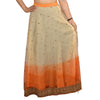 Sanskriti Vintage Hand Beaded Lehenga Skirt Cream Party Sequins Rhinestones