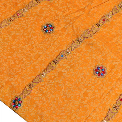 Sanskriti Vintage Indian Bollywood Women Long Skirt Hand Beaded Woven L Size Lehenga