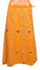 Sanskriti Vintage Indian Bollywood Women Long Skirt Hand Beaded Woven L Size Lehenga
