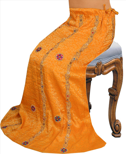 Sanskriti Vintage Indian Bollywood Women Long Skirt Hand Beaded Woven L Size Lehenga