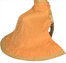 Load image into Gallery viewer, Vintage Indian Bollywood Women Long Skirt Hand Beaded Peach S Size Lehenga
