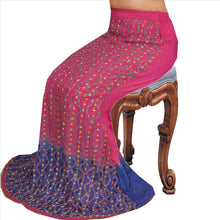 Load image into Gallery viewer, Sanskriti Vintage Indian Bollywood Women Long Skirt Hand Beaded Blue M Size Lehenga
