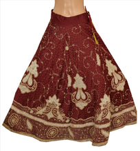 Load image into Gallery viewer, Vintage Indian Wedding Women Long Skirt Hand Beaded Maroon M Size Lehenga
