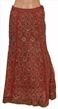 Load image into Gallery viewer, Vintage Indian Bollywood Women Solid Long Skirt Maroon M Size Lehenga
