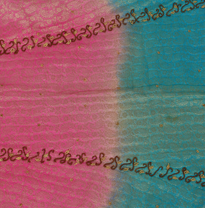 Sanskriti Vintage Indian Bollywood Women Long Skirt Hand Beaded Woven L Size Lehenga