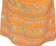 Load image into Gallery viewer, Sanskriti Vintage Indian Bollywood Women Long Skirt Hand Beaded Orange M Size Lehenga
