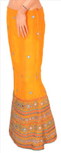 Load image into Gallery viewer, Sanskriti Vintage Indian Bollywood Women Long Skirt Hand Beaded Orange M Size Lehenga
