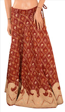 Load image into Gallery viewer, Vintage Indian Wedding Women Long Skirt Hand Beaded Bandhani M Size Lehenga
