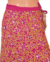 Load image into Gallery viewer, Vintage Indian Bollywood Women Long Skirt Hand Beaded Pink S Size Lehenga

