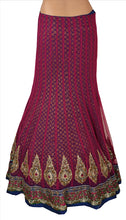 Load image into Gallery viewer, Vintage Indian Wedding Women Long Skirt Hand Beaded Lehenga Brocade Kundan WOW
