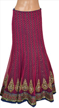 Load image into Gallery viewer, Vintage Indian Wedding Women Long Skirt Hand Beaded Lehenga Brocade Kundan WOW
