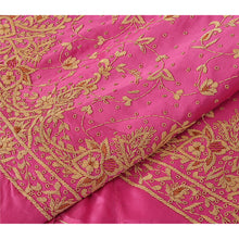 Load image into Gallery viewer, Sanskriti Vintage Pink Unstitched Long Skirt Lehenga Heavy Wedding Zardozi Work
