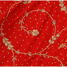 Load image into Gallery viewer, Sanskriti Vintage Red Unstitched Pure Silk Long Skirt Lehenga Heavy Wedding Zari
