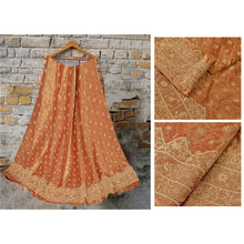 Load image into Gallery viewer, Unstitched Tissue Woven Long Skirt Lehenga Heavy Wedding
