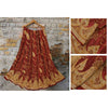 Sanskriti Vintage Unstitched Pure Silk Long Skirt Lehenga Heavy Wedding Pearl