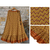 Sanskriti Vintage Long Skirt Pure Cotton Printed Cream Brown Patch Polka Small
