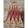 Sanskriti Vintage Golden Long Skirt Net Mesh Hand Beaded Ethnic Stitched Lehenga