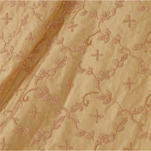 Load image into Gallery viewer, Cream Long Skirt Pure Satin Silk Hand Embroidered Unstitched
